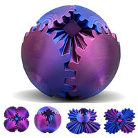 Gear Sphere, Bola de Engranajes Impresa en 3D, Hecha a Mano, Estilo Steampunk, Cubo de Engranajes Giratorio, Juguete Antiestrés para Oficina y Hogar