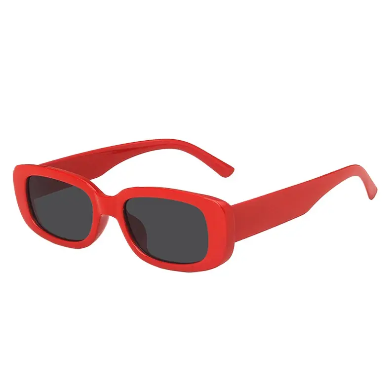 Óculos de sol masculinos retangulares pequenos e sofisticados com armação para PC óculos de sol baratos UV400 com bloqueio de raios para mulheres