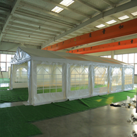Tente de réception de mariage, structure en acier, imperméable, luxe, grande tente blanche d'extérieur, résistante, pour événements