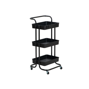 Vente en gros Panier en plastique à 3 couches Chariot de cuisine pour légumes Chariot roulant de stockage mobile - Product Image 1