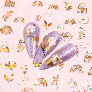 Nuevo Diseño Marca YF Pegatinas <span class=keywords><strong>3D</strong></span> Autoadhesivas <span class=keywords><strong>de</strong></span> Plástico No Tóxico con Diseño Abstracto <span class=keywords><strong>de</strong></span> Rostro <span class=keywords><strong>de</strong></span> Dama, Hojas y Flores para <span class=keywords><strong>Uñas</strong></span> - Product Image 2