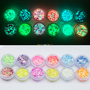 กลิตเตอร์เรืองแสงในที่มืด ขนาดผสม สำหรับเรซิ่นอีพ็อกซี่ DIY สไลม์ - Product Image 2