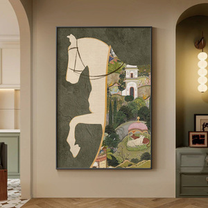 Phong Cách Hiện Đại In Động Vật Ngựa Trang Trí Vải Dầu Tường Treo Tranh In Kỹ Thuật Số Khung Tùy Chỉnh Thiết Kế Cho - Product Image 3