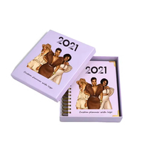 2025 personnalisé rose cahier à spirale usine livres impression hebdomadaire/mensuel planificateur Agenda manifestation objectif Journal Journal