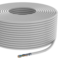 UTP FTP SFTP 305m Cat 5E 4 pares de cobre PVC Cable de red ignífugo Cat5e PE Cable de comunicaciones con cubierta