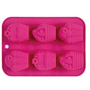 Molde Redondo Grande Antiadherente de 6 Cavidades para Pasteles, Moldes de Silicona para Hornear Cupcakes con Diferentes Diseños - Product Image 3