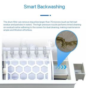 Filtro de Tambor Rotatorio para Estanques, Sistema Combinado Doméstico para Estanques Pequeños, Acuarios y Peceras de Koi - Product Image 5