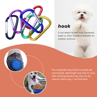 Bol pliable en Silicone pour voyage, contenant pour nourriture et eau des animaux de compagnie pour la randonnée en plein air, cm
