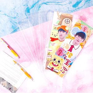 Protège-gobelet K-pop personnalisé en PVC et <span class=keywords><strong>acrylique</strong></span>, double face, motif animal, 10x30cm, avec bannière slogan, pour collection de papier, style <span class=keywords><strong>Love</strong></span> - Product Image 5