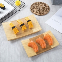 Nueva Bandeja de Servir Rectangular Moderna, Ecológica, de Bambú Japonés Tallado, de Una Sola Capa, para Restaurantes, en Oferta