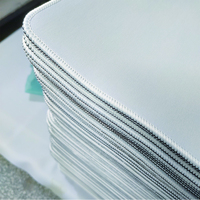 Tapis de souris personnalisé de toutes tailles, blanc, avec base en caoutchouc, surface en polyester, tapis de souris vierge