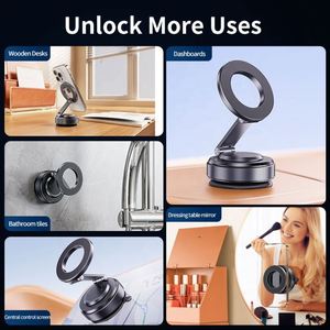 Soporte Magnético para Teléfono Móvil con Ventosa de Vacío, Soporte de Navegación para Teléfono Móvil de Aleación de Aluminio - Product Image 5