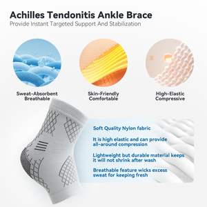 Fasciite plantaire orthèse <span class=keywords><strong>cheville</strong></span> chaussettes Compression <span class=keywords><strong>cheville</strong></span> orthèse pour courir volley-ball basket-ball entorses - Product Image 2