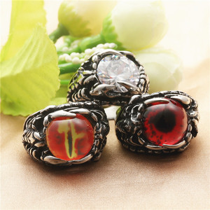 Anillo de Garra de Dragón de Acero de Titanio Estilo Europeo, Diseño de Ojo de Animal Punk para Hombre, Joyería de Regalo - Product Image 4