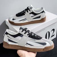 Sepatu Pria Fashion Warna Blok Kasual Sneakers Bernapas Ringan Nyaman Sol Empuk Cocok untuk Semua Gaya Sepatu Olahraga Remaja