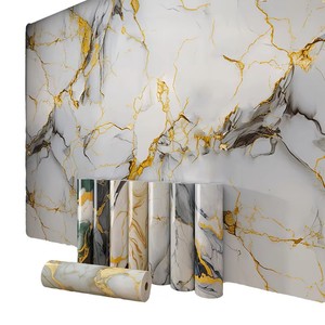 Rollo Autoadhesivo de PVC con Efecto Mármol WBX, Decoración de Paredes de <span class=keywords><strong>Baño</strong></span>, Adhesivos Decorativos para Paredes del Hogar, Modelo Mármol - Product Image 2