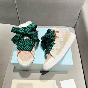 Sneakers de luxe de haute qualité, confortables, à lacets, dessus en PVC, tendance de la mode, chaussures de sport à plateforme en cuir véritable Lanvines - Product Image 1