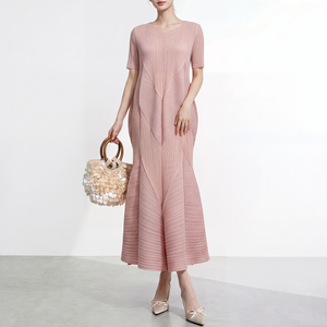 PY 2026 Miyake pleated dress temperament high-end women's wholesale long design niche fluffy plus size hot selling <b>skirt</b> - Product Image 5