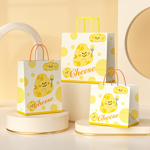 Bolsa de Papel Kraft Reciclable Personalizada para Comida para Llevar, Embalaje Resistente, Impresión de Logotipo Personalizada para Entrega de Alimentos, Compras, Panadería - Product Image 2