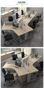 <span class=keywords><strong>3</strong></span>/5/6 Orang Kantor Staf Banyak Orang, Meja Komputer Furnitur Kantor Sederhana - Product Image 5