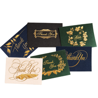 Cartes de remerciement personnalisées avec impression dorée à chaud, avec votre propre logo, impression dorée à chaud avec enveloppe, cartes pour événements de mariage