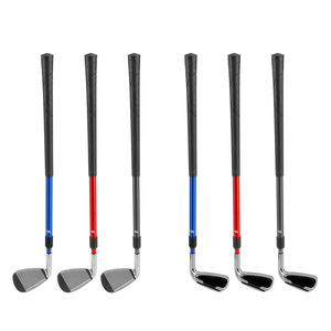 Entrenador de Swing de golf, palos de hierro telescópicos ajustables para adultos, principiantes, niños, aleación de zinc, negro, rojo, azul - Product Image 1