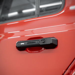 Lot de 4 couvre-poignées de <span class=keywords><strong>porte</strong></span> en aluminium noir pour Jeep Gladiator JT 2021-2026, <span class=keywords><strong>accessoire</strong></span> extérieur usiné CNC, finition noire OMU011 - Product Image 5