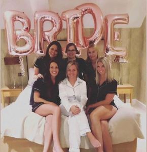 ลูกโป่งฟอยล์สำหรับเจ้าสาวสีโรสโกลด์5ชิ้น32นิ้วตกแต่งงานแต่งงานของทีมเจ้าสาวตัวอักษรอากาศเจ้าสาวบอลลูนงานแต่งงาน - Product Image 2