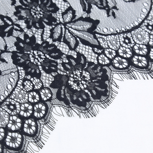 Bán Buôn 74Cm Chiều Rộng Sang Trọng Váy Cưới Lông Mi Ren Vải Trắng Nylon Phi Sản Phẩm Thêu Ren Vải Trong Kho - Product Image 4