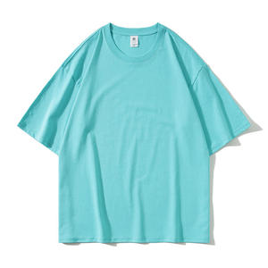 เสื้อยืดผู้ชายสีเขียว แขนสั้น คอกลม แต่งขอบตัดกัน ทรงปกติ สวมใส่สบาย สีพื้น ผ้าฝ้าย - Product Image 6