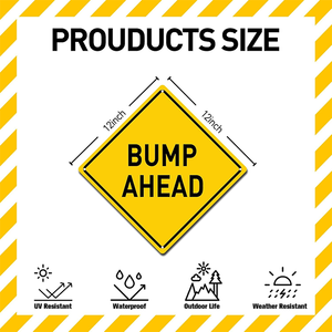 Divertente esterno in alluminio dosso davanti alla decorazione stradale segnale di avvertimento di controllo del traffico per strade di materiale metallico - Product Image 2