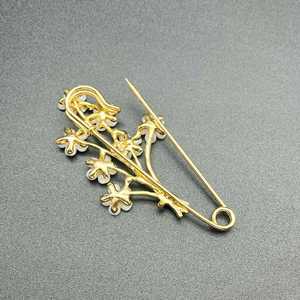 Broche à fleurs en fausses perles de style japonais, accessoires Hanfu en alliage blanc pour femmes, bijoux de mariage - Product Image 4