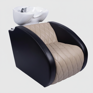 Sillón de Pedicura Plegable de Cuero PU Negro de Diseño Moderno y Lujoso, Mesa de Manicura, Silla de Lavado con Lavabo para Salón de Belleza y Barbería - Product Image 2