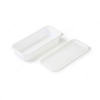 35 Grands contenants alimentaires jetables en PP biodégradable et micro-ondables pour plats à emporter, 140x115x42mm