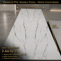 Panneaux muraux en PVC marbré 3D design moderne, motif à carreaux, 1200*2400*10mm, imperméables, ignifuges, pour hôtel, cuisine, salle de sport