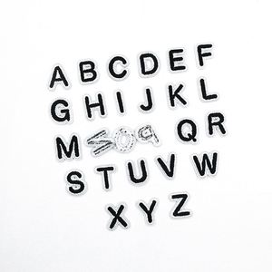 Parches Bordados con Letras Inglesas Negras, Tamaño Pequeño, para Ropa y Prendas, Disponibles en Stock - Product Image 4