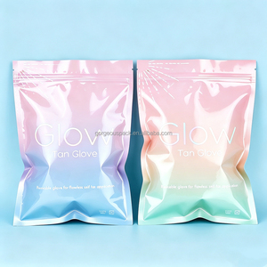 Gants de bronzage personnalisés avec logo, emballage en sachet Mylar, pochette autoportante, sacs holographiques avec fermeture éclair - Product Image 6