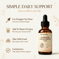Gouttes liquides de berbérine avec cannelle de Ceylan et melon amer pour le soutien du métabolisme – Supplément complexe à base de plantes à absorption rapide