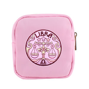Pequeña bolsa de cosméticos personalizada logotipo bordado <span class=keywords><strong>viaje</strong></span> impermeable nailon estuche de cosméticos bolsa de maquillaje grande del zodiaco de nailon - Product Image 3