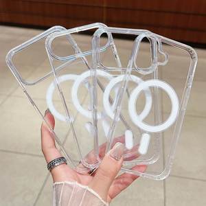 Ốp điện thoại trong suốt từ tính acrylic bán chạy dành cho iPhone 17 16E 14 13 12 11 15Pro Max XR XS 8 7, mặt lưng thời trang - Product Image 2