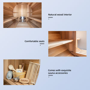 ألفاسونا 2 - 4 شخص خشب الأرز برميل منزل للأسرة الكندية الشوكلوك ساونا البخار - Product Image 4