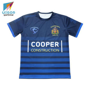 Grosir Kualitas Tinggi Australia Rugby Jersey Kain Poli Spandeks 4 Cara Peregangan Digital Cetak Kustom Tim Rugby Jersey - Product Image 3