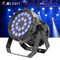 Projecteur LED PAR extérieur DMX512 activé par le son, 24 LED RGBW 4-en-1, 24 x 10 W, étanche, pour DJ et discothèque