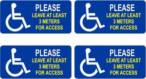 Pegatinas para discapacitados Silla de ruedas accesible para discapacitados para uso en interiores y exteriores Coche <span class=keywords><strong>Van</strong></span> Camión Camper - Product Image 5