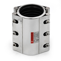 Colliers de réparation de tuyaux en acier inoxydable SS304/316L à double clip latéral, soudés bout à bout, résistants à la corrosion |   Tuyau haute pression