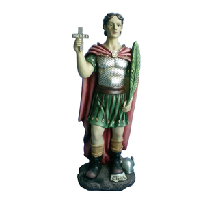 Scultura dell'angelo dell'arcangelo cattolico per le decorazioni del nuovo anno Statua religiosa della resina dello St. - Product Image 6