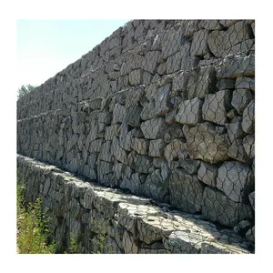 Cesto gabbione zincato di alta qualità per pareti di sostegno riempite di roccia prezzo all'ingrosso scatola Gabion