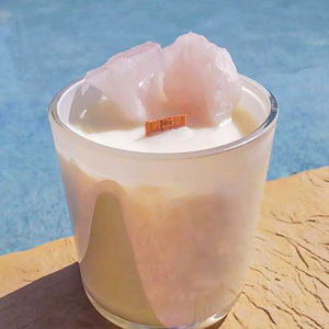 شموع Evoduck 2026 الأكثر مبيعًا، شموع فاخرة مصنوعة يدويًا من شمع الصويا، شموع عطرية مرصعة بالأحجار الكريمة والكريستال مع زهور مجففة - Product Image 5