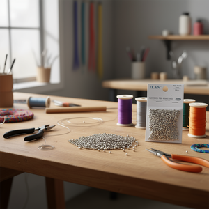 Perline Metalliche ILAN 3mm con Foro Piccolo in Argento per Creazione di Gioielli e Accessori - Product Image 3