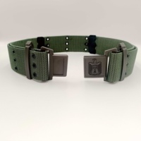 57mm vert armée épaisseur 3 rangées ceinture tactique en Nylon personnalisé en polypropylène robuste avec boucle de logo personnalisé